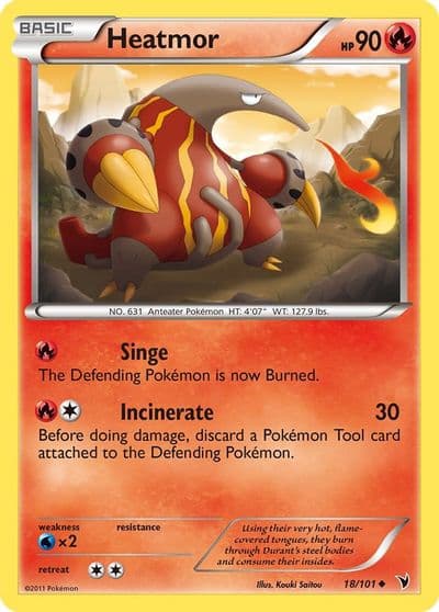 Heatmor Noble Victories Pokemon card