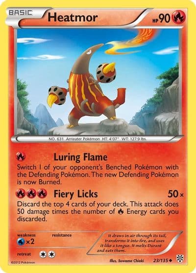 Heatmor Plasma Storm Pokemon card