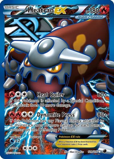 Heatran EX (Team Plasma) (Full Art) Plasma Freeze Pokemon card