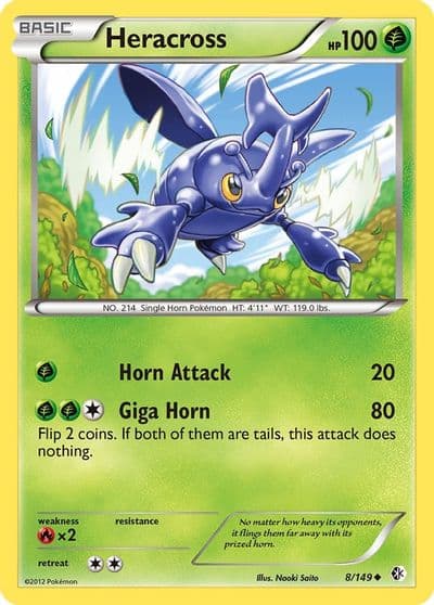 Heracross Boundaries Crossed Pokemon card