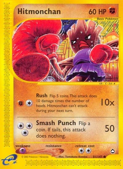 Hitmonchan Aquapolis Pokemon card