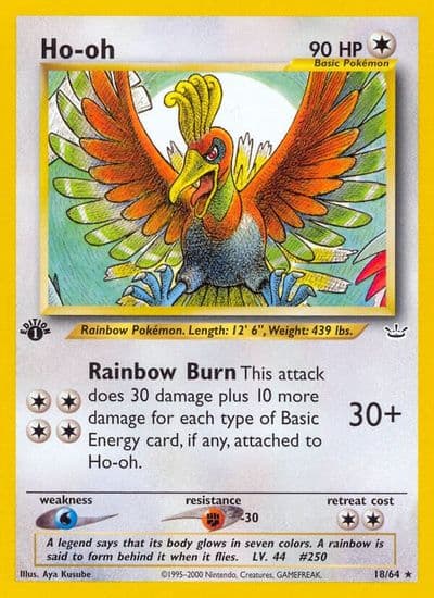 Ho-oh (18) Neo Revelation Pokemon card