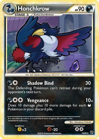 Honchkrow (16) Undaunted Pokemon card