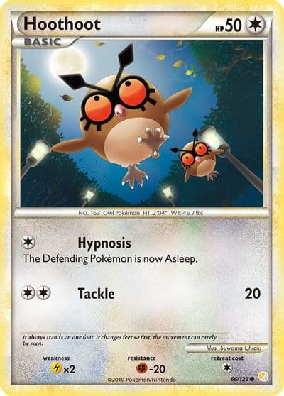 Hoothoot HeartGold SoulSilver Pokemon card