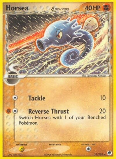 Horsea (Delta Species) Dragon Frontiers Pokemon card