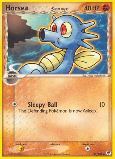 Horsea (Delta Species) Dragon Frontiers Pokemon card