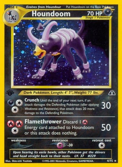 Houndoom (4) Neo Discovery Pokemon card