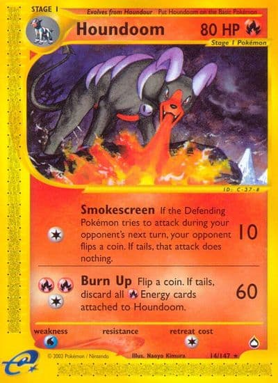 Houndoom (14) Aquapolis Pokemon card