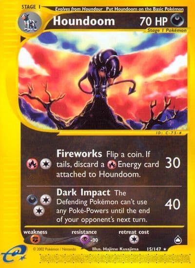 Houndoom (15) Aquapolis Pokemon card