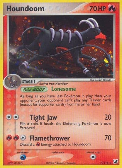 Houndoom Unseen Forces Pokemon card
