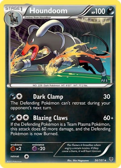 Houndoom Plasma Blast Pokemon card