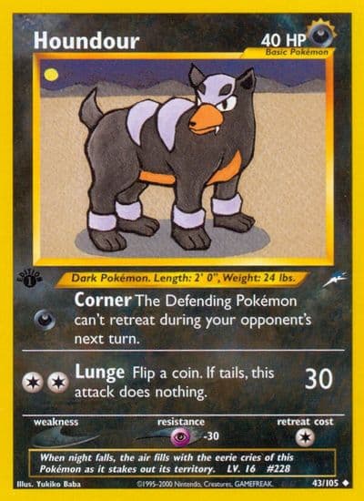 Houndour Neo Destiny Pokemon card