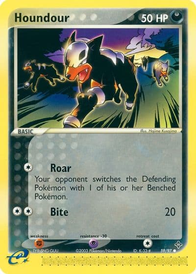 Houndour Dragon Pokemon card