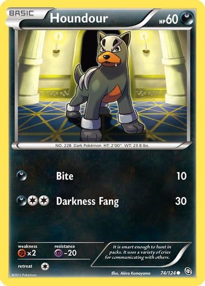 Houndour Dragons Exalted Pokemon card