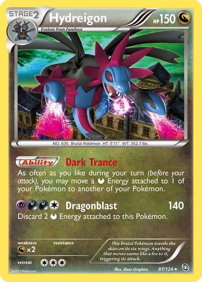 Hydreigon (97) Dragons Exalted Pokemon card
