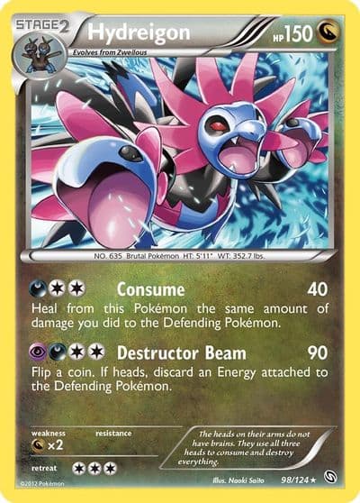 Hydreigon (98) Dragons Exalted Pokemon card