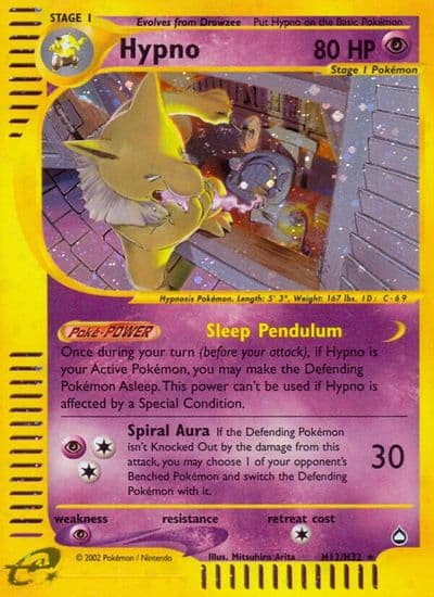 Hypno (H12) Aquapolis Pokemon card
