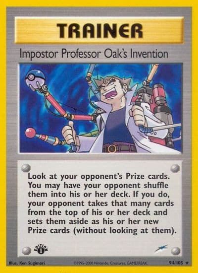 Impostor Professor Oak's Invention Neo Destiny Pokemon card