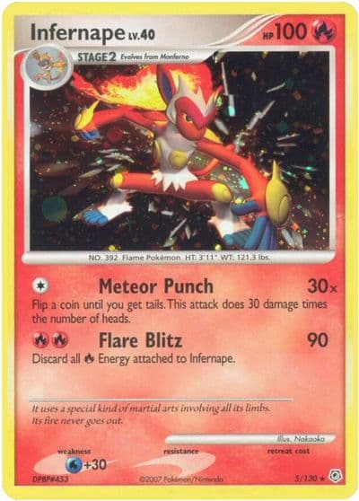Infernape Diamond and Pearl Pokemon card