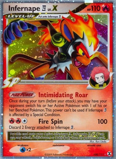 Infernape E4 Lv.X Rising Rivals Pokemon card