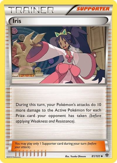 Iris Plasma Blast Pokemon card