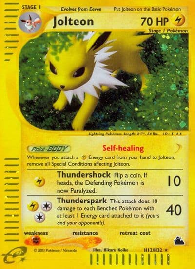 Jolteon (H12) Skyridge Pokemon card