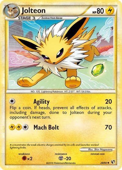 Jolteon Undaunted Pokemon card