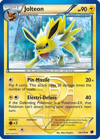 Jolteon (Team Plasma) Plasma Freeze Pokemon card