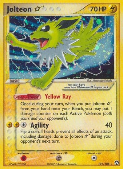 Jolteon Star Power Keepers Pokemon card