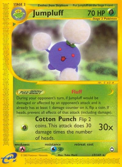 Jumpluff Aquapolis Pokemon card