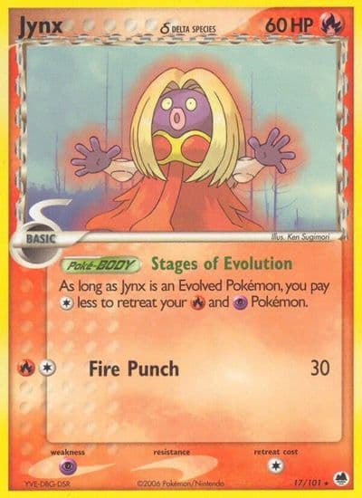 Jynx (Delta Species) Dragon Frontiers Pokemon card