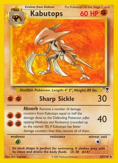 Kabutops Legendary Collection Pokemon card