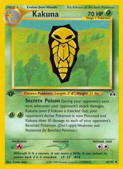 Kakuna Neo Discovery Pokemon card