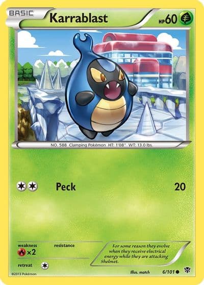 Karrablast Plasma Blast Pokemon card
