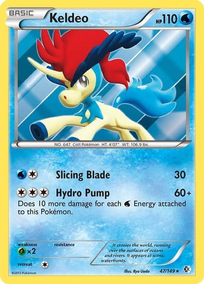 Keldeo (47) Boundaries Crossed Pokemon card