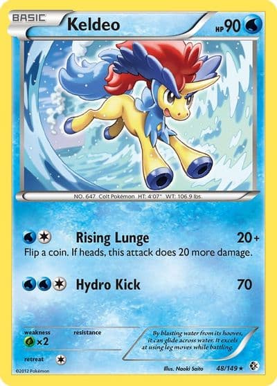 Keldeo (48) Boundaries Crossed Pokemon card