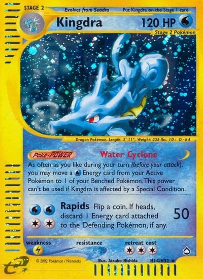 Kingdra (H14) Aquapolis Pokemon card