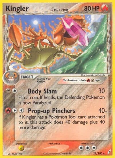 Kingler (Delta Species) Crystal Guardians Pokemon card