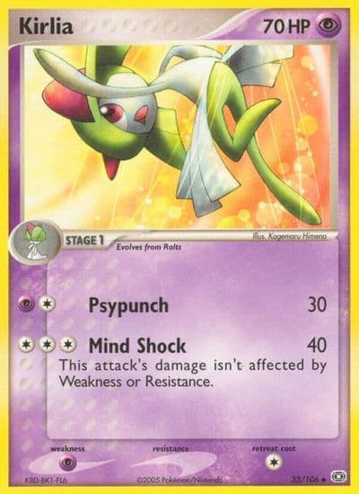 Kirlia Emerald Pokemon card