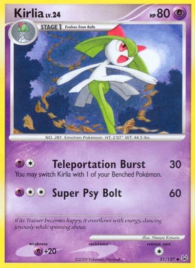 Kirlia Platinum Pokemon card