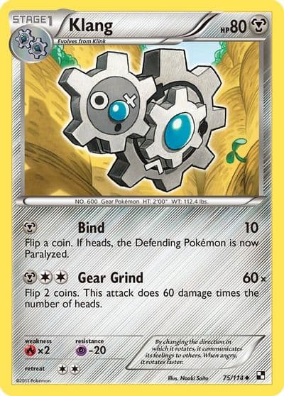 Klang Black and White Pokemon card