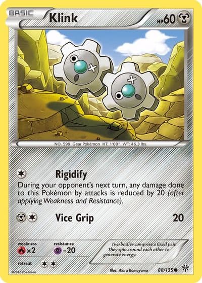 Klink Plasma Storm Pokemon card