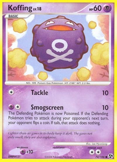 Koffing Great Encounters Pokemon card