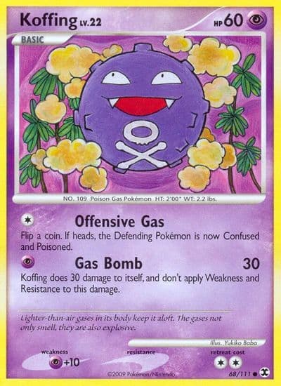 Koffing Rising Rivals Pokemon card