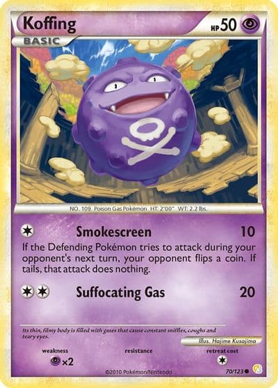 Koffing HeartGold SoulSilver Pokemon card