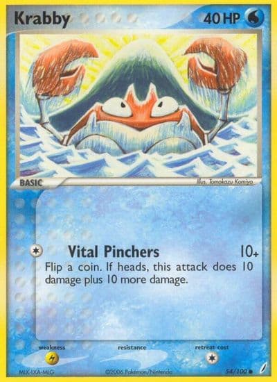 Krabby Crystal Guardians Pokemon card