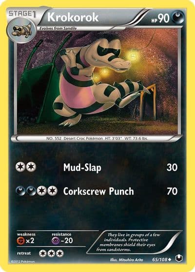 Krokorok Dark Explorers Pokemon card