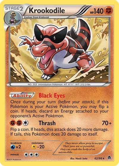 Krookodile Emerging Powers Pokemon card