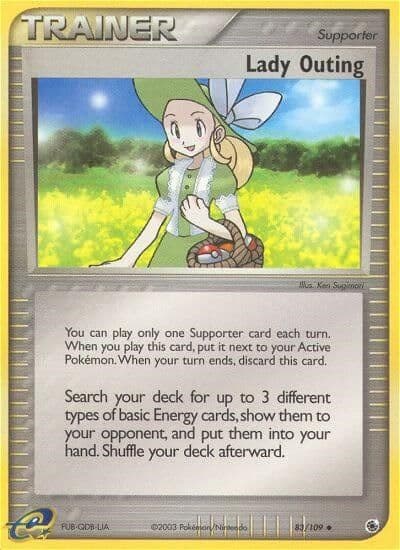 Lady Outing Ruby and Sapphire Pokemon card
