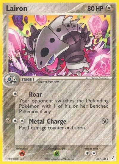 Lairon Crystal Guardians Pokemon card